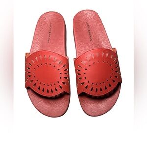Lucky Brand Peetie Women’s Laser Cut Rancho Red Sandal Size 9
